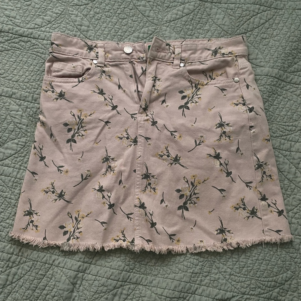 Dip denim skirt
